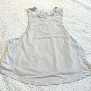 Lululemon Just pleat it tank- white/light grey color- size Small
